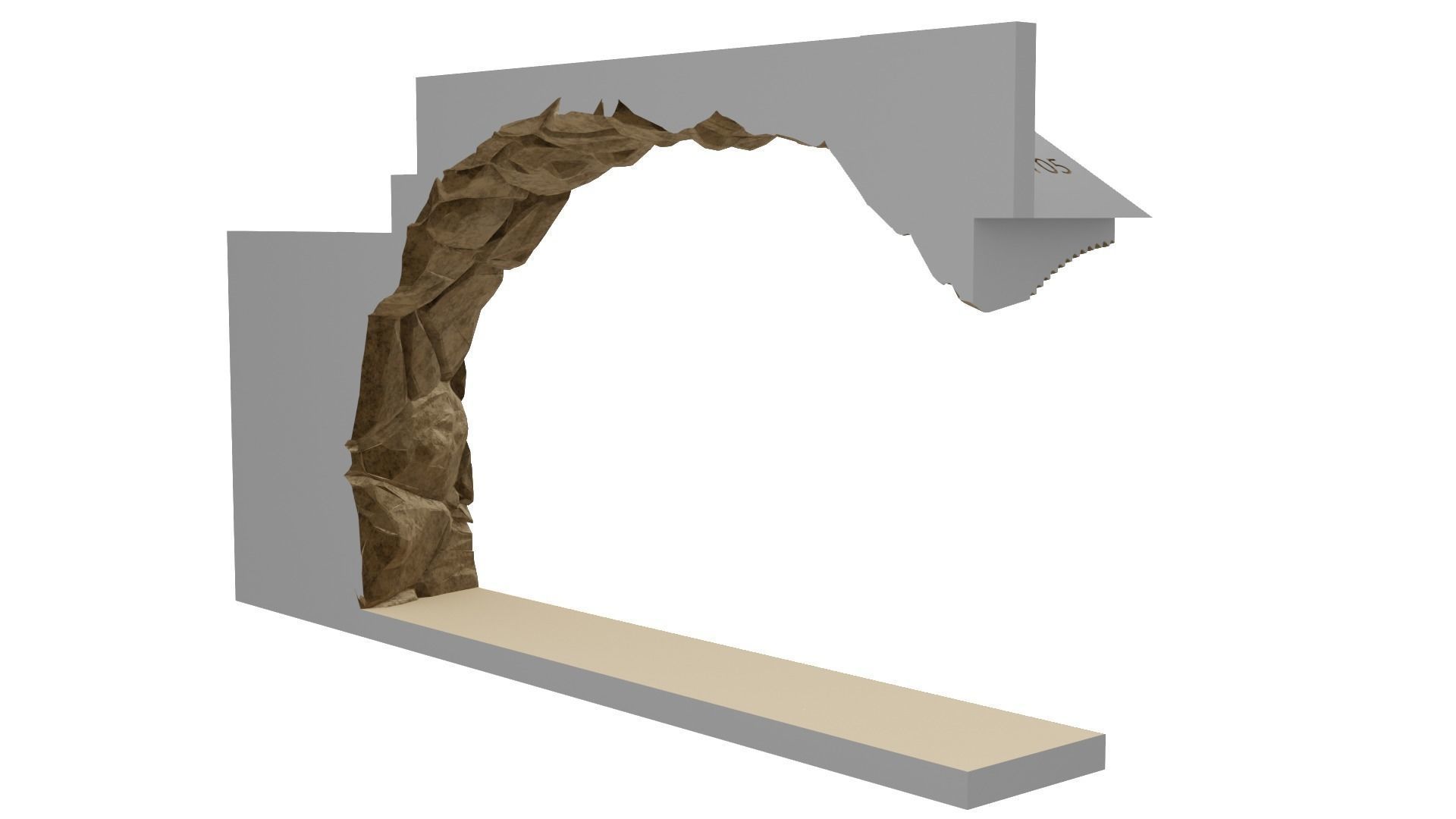 Jabbas Throne Room - Set 9 - Rancor Cave 1-6 scale Hottoys 3D print model_30