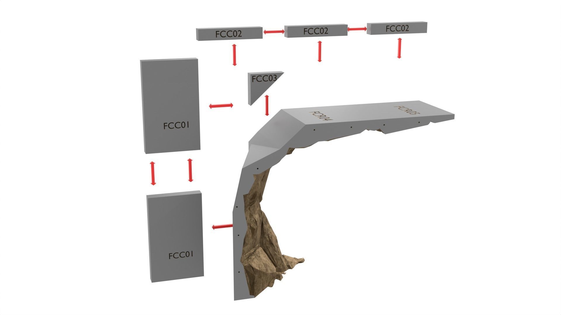 Jabbas Throne Room - Set 9 - Rancor Cave 1-6 scale Hottoys 3D print model_27