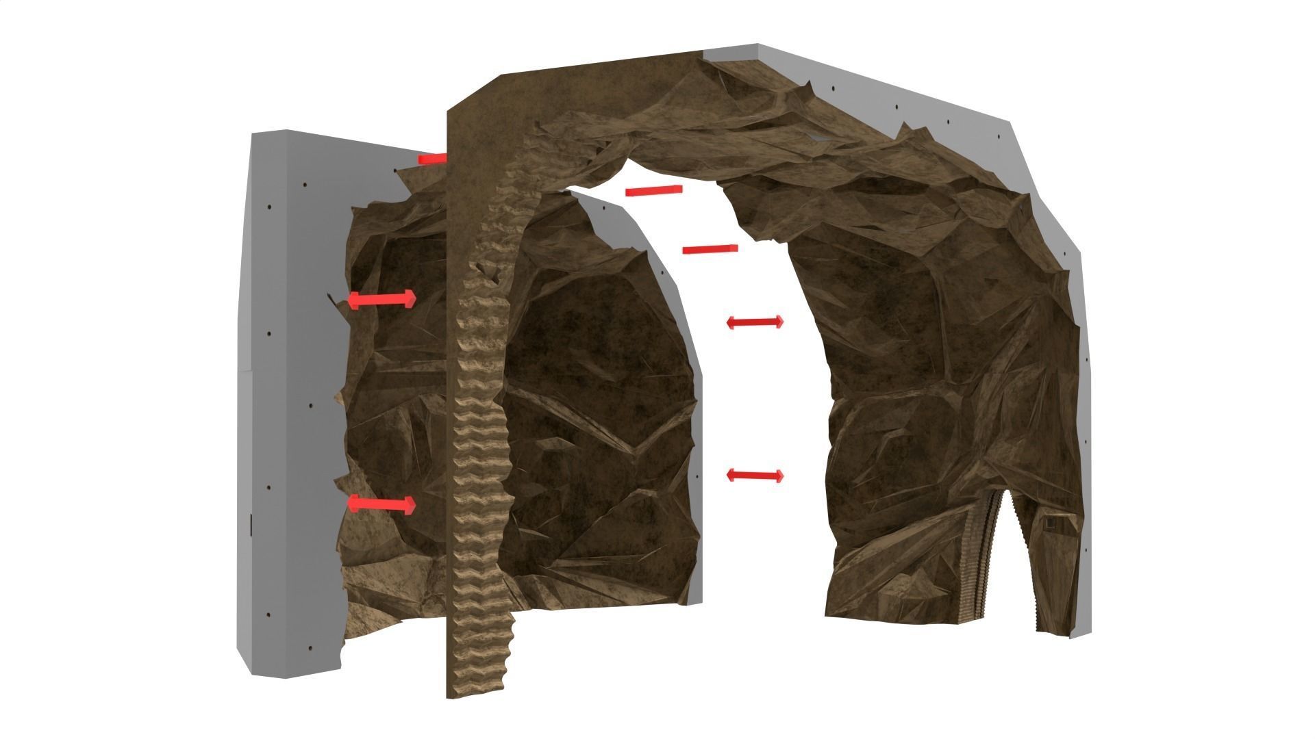 Jabbas Throne Room - Set 9 - Rancor Cave 1-6 scale Hottoys 3D print model_40
