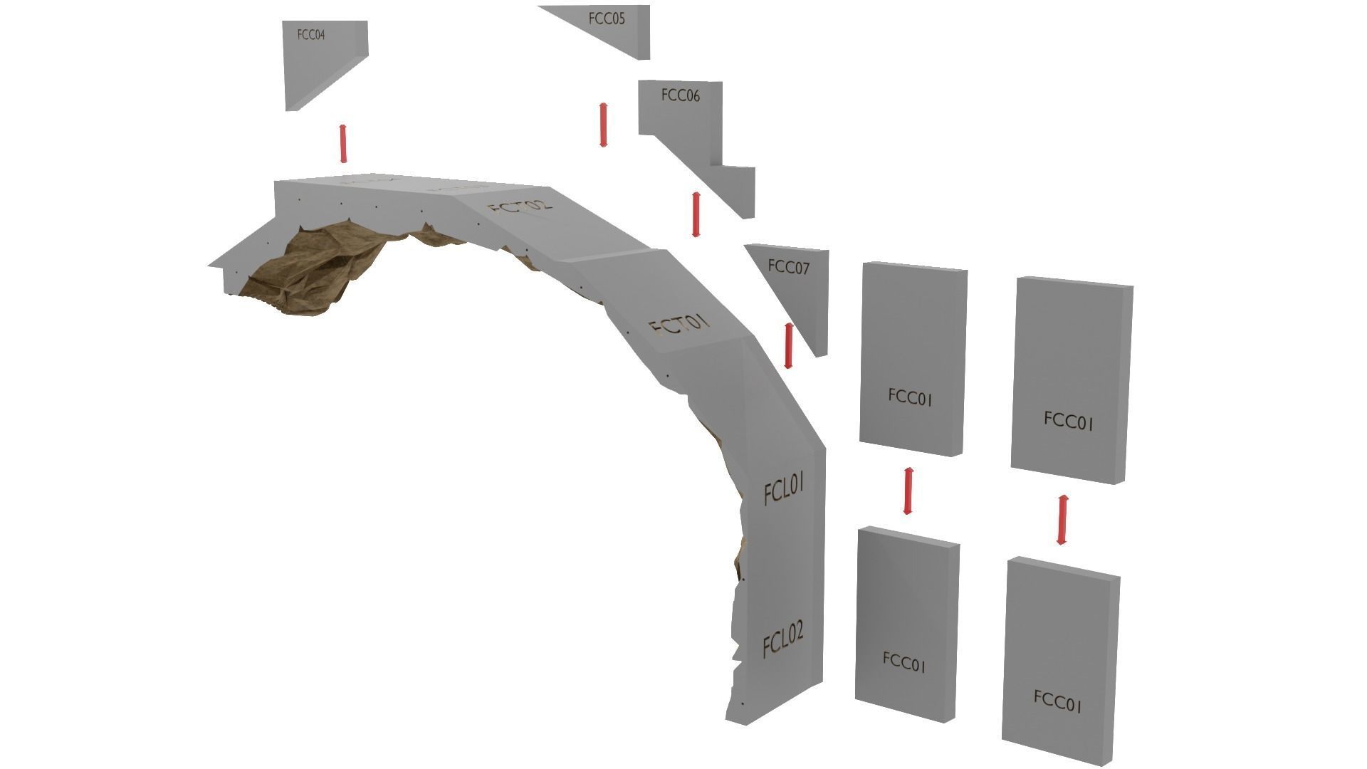 Jabbas Throne Room - Set 9 - Rancor Cave 1-6 scale Hottoys 3D print model_25