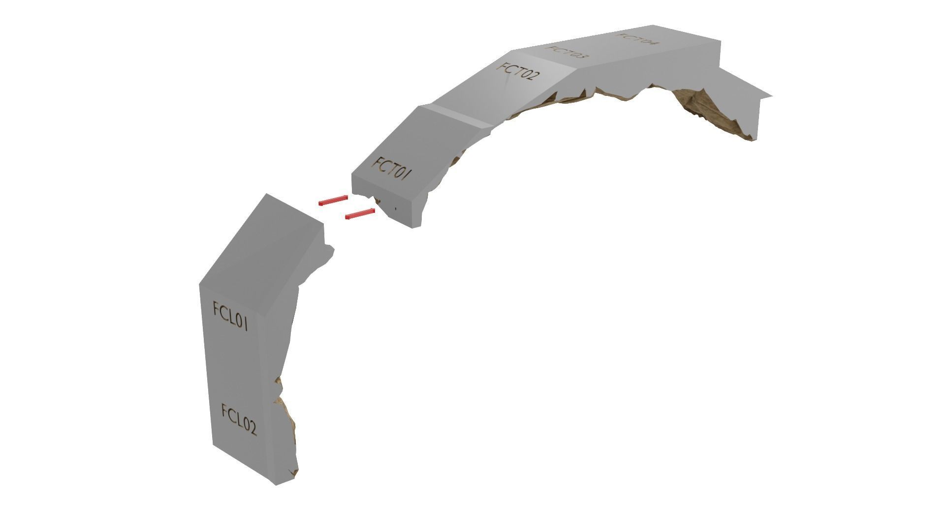 Jabbas Throne Room - Set 9 - Rancor Cave 1-6 scale Hottoys 3D print model_24