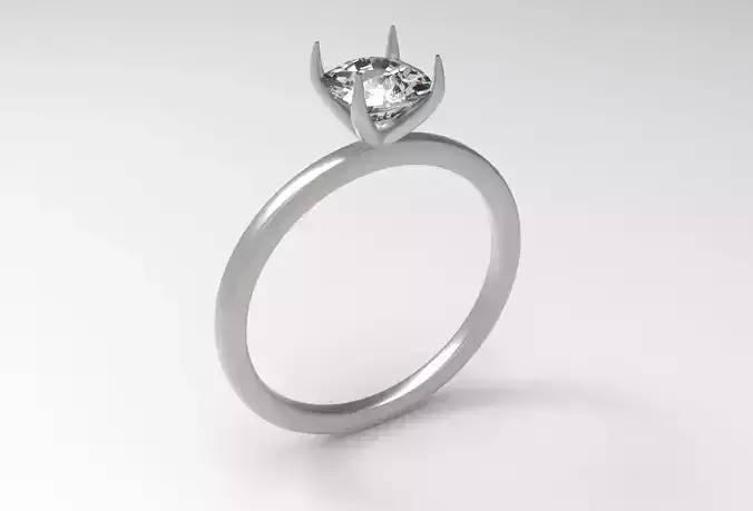 RINGS engagement ring with solitaire diamond