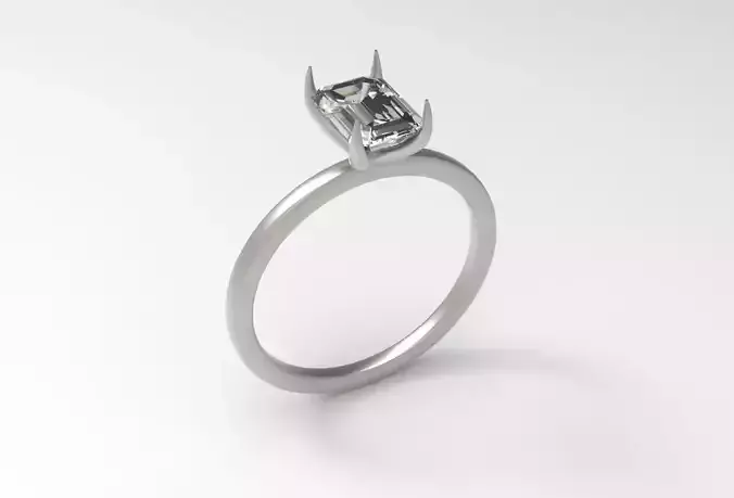 rings emerald cut engagement ring