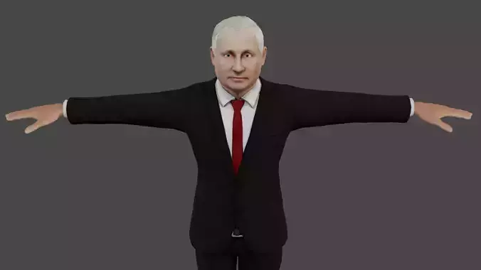 Vladimir Putin Realistic - PBR Low Poly