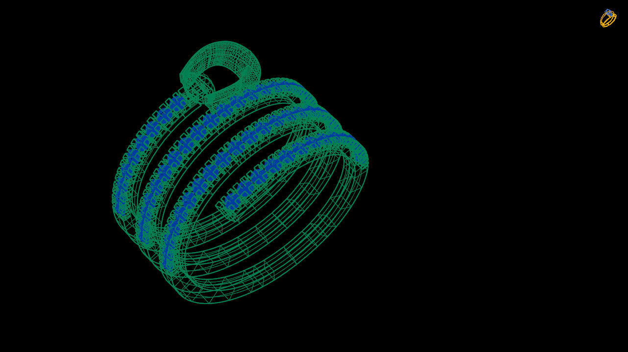 Spiral diamond ring stl file 3D print model_6