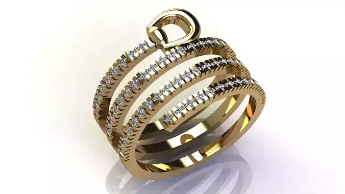 Spiral diamond ring stl file