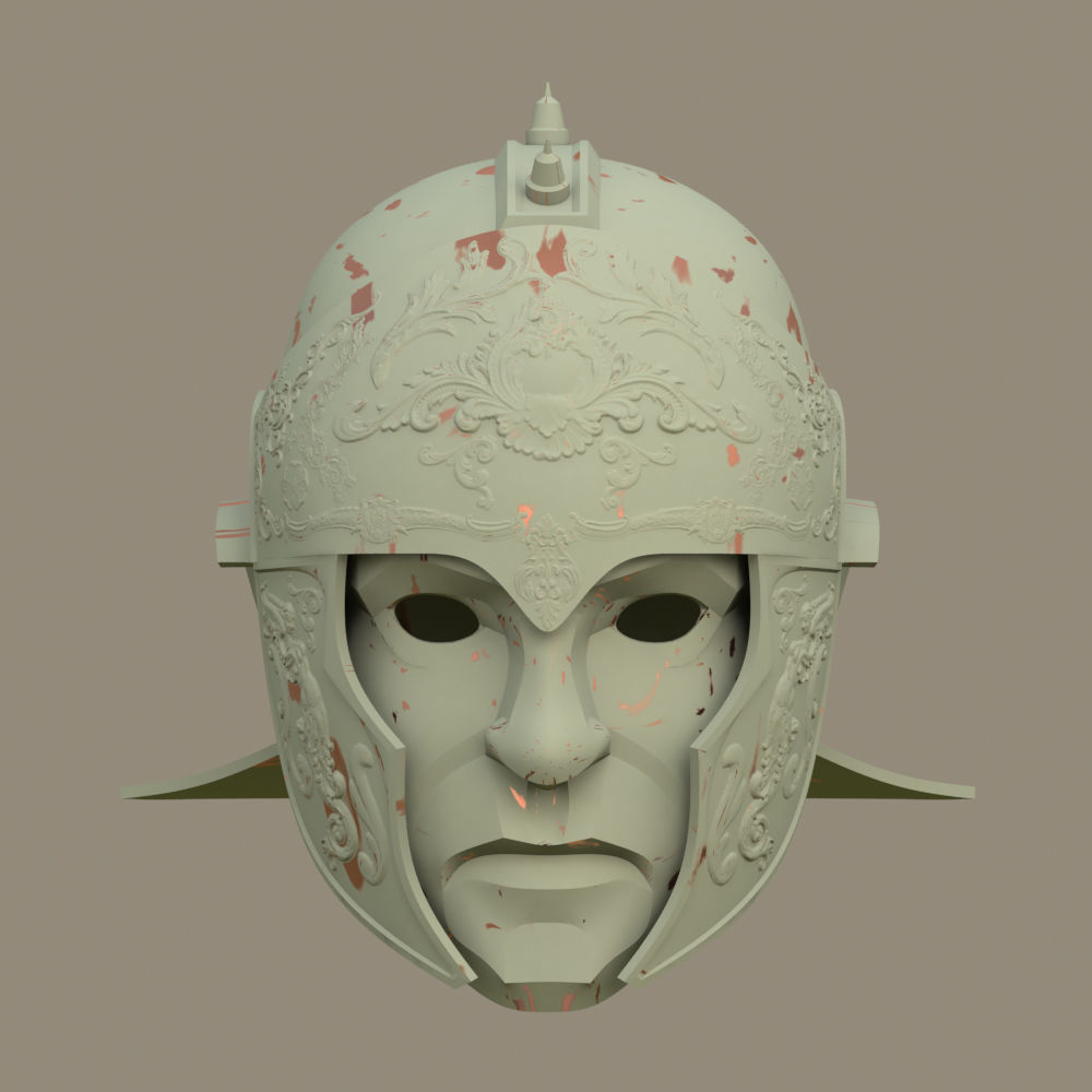 Roman Praetorian Ceremonial Cavalry Helmet 3D print model_6