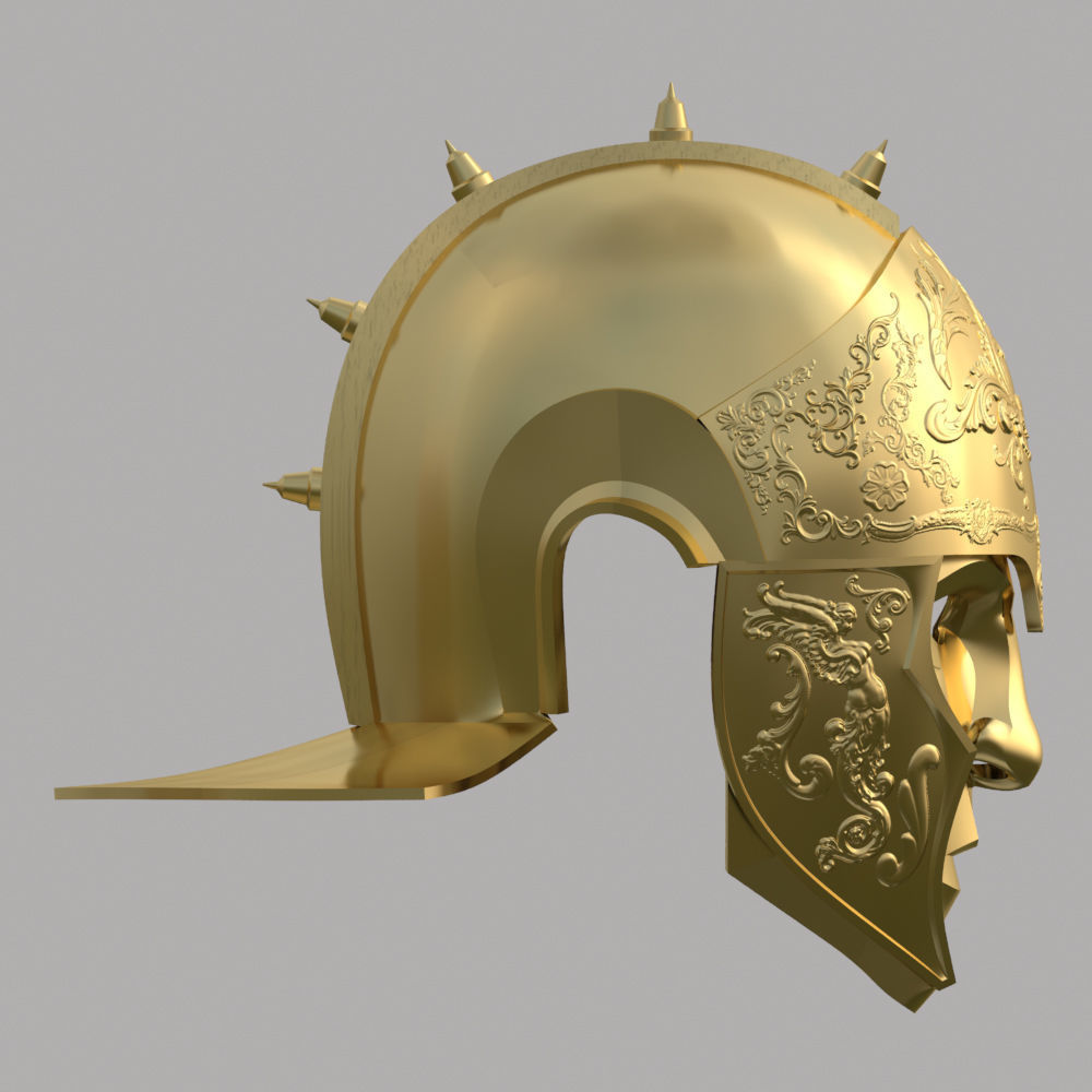 Roman Praetorian Ceremonial Cavalry Helmet 3D print model_3