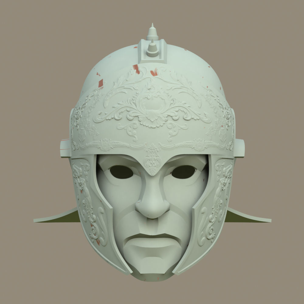 Roman Praetorian Ceremonial Cavalry Helmet 3D print model_7