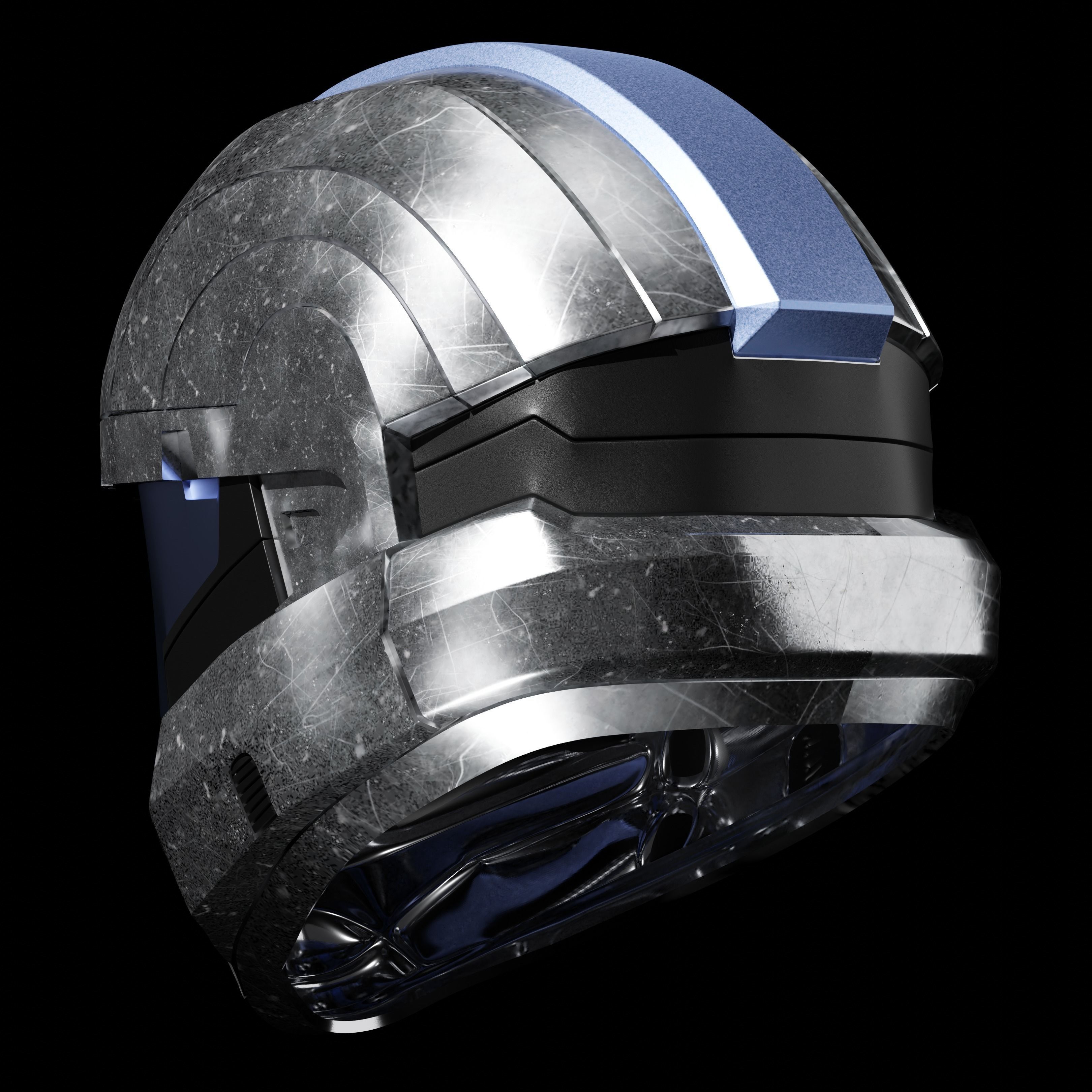 Halo Fireteam Raven ODST Squad Ethan Graves Helmet 3D print model_3