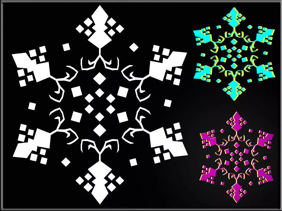 Snowflake 12 Low-poly 3D model_0