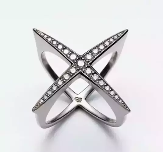 X engagement ring stl file