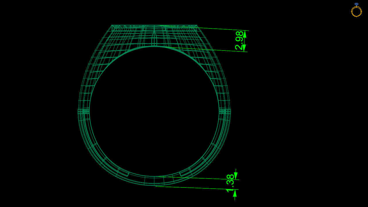 Heart signet ring stl file 3D print model_3