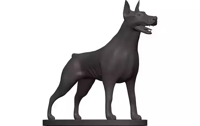 Doberman figurine 3D model