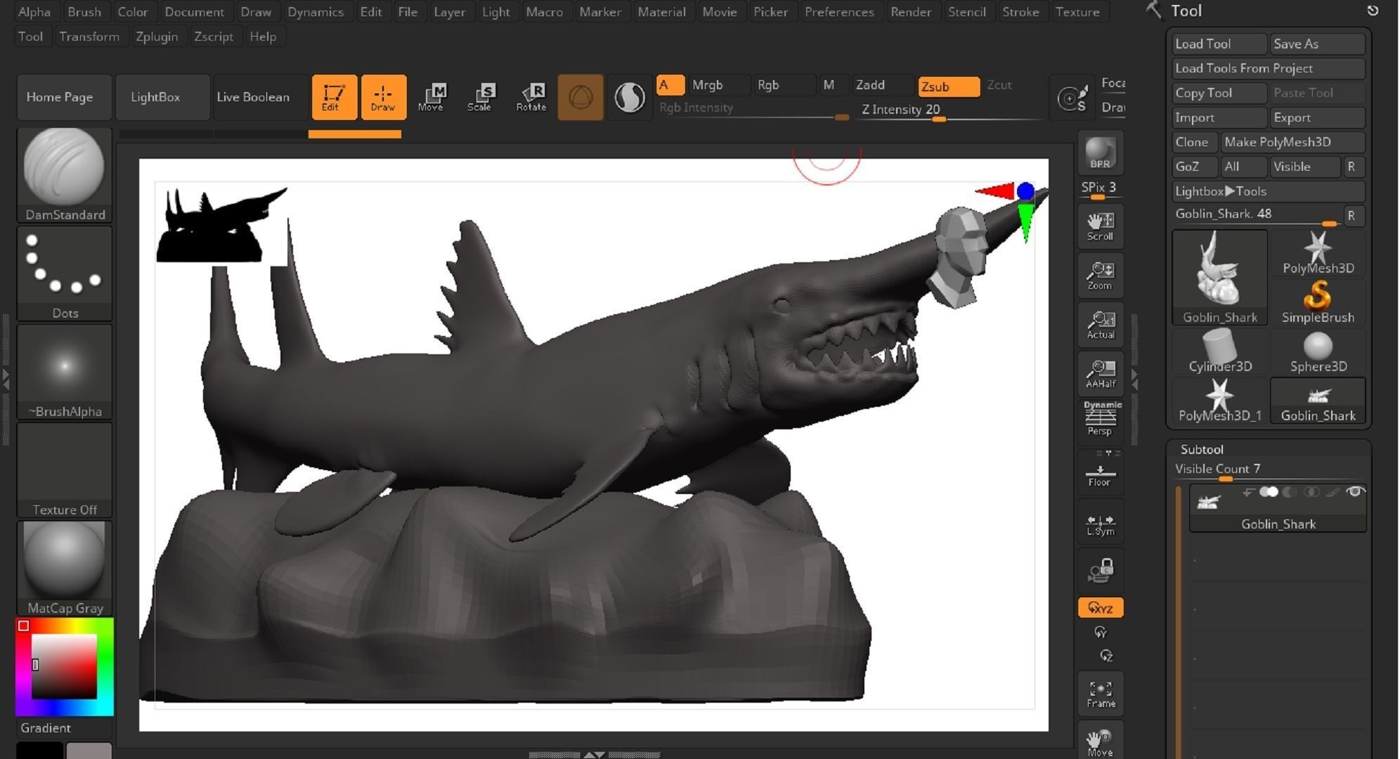 Goblin Shark 3D model_11