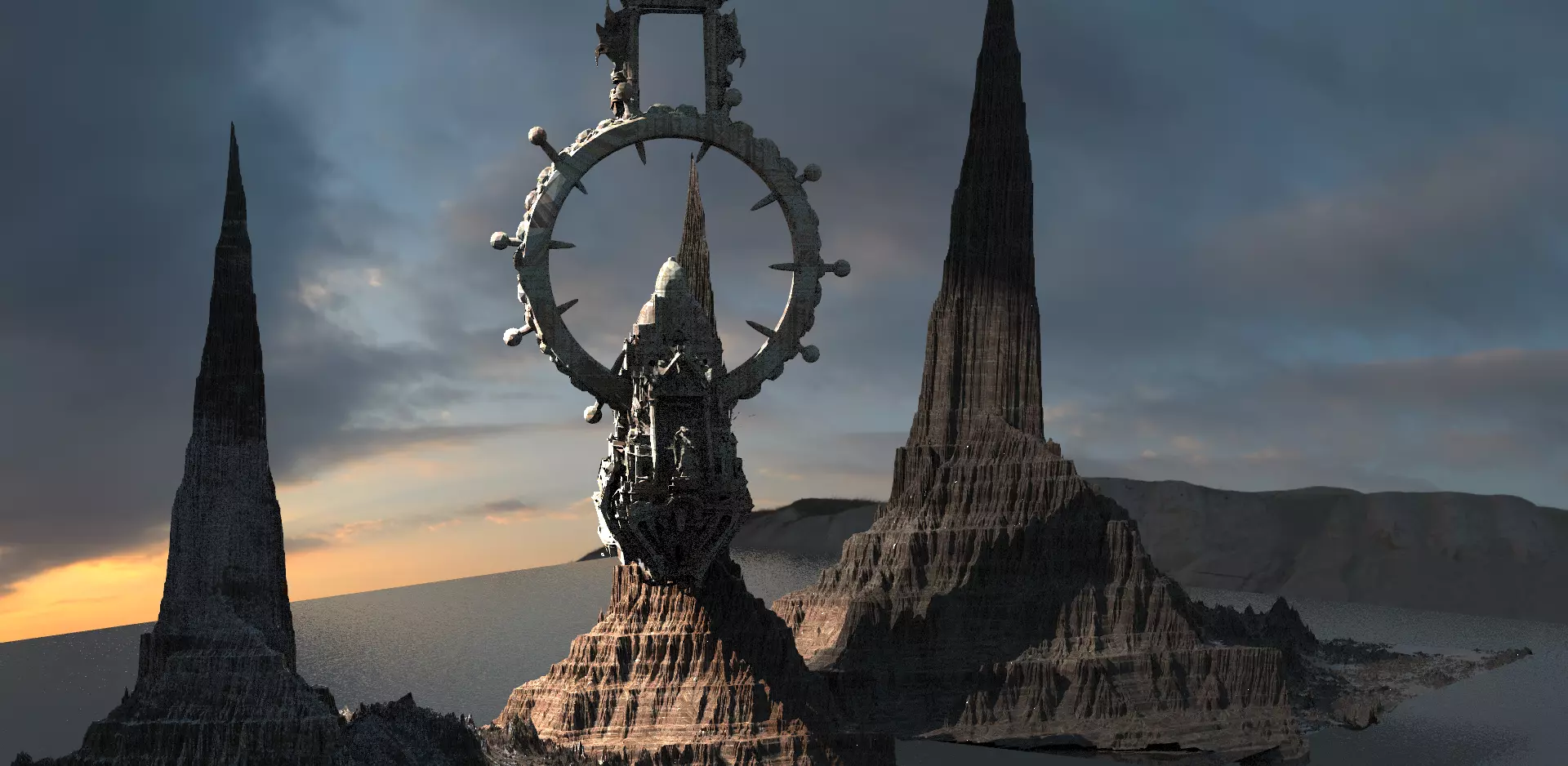 Ancient Mars Temple range 3D model_0