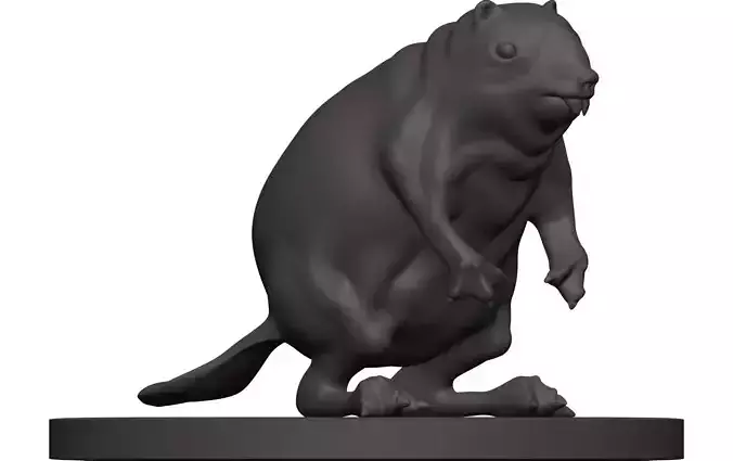 Beaver statue of rat 3D model