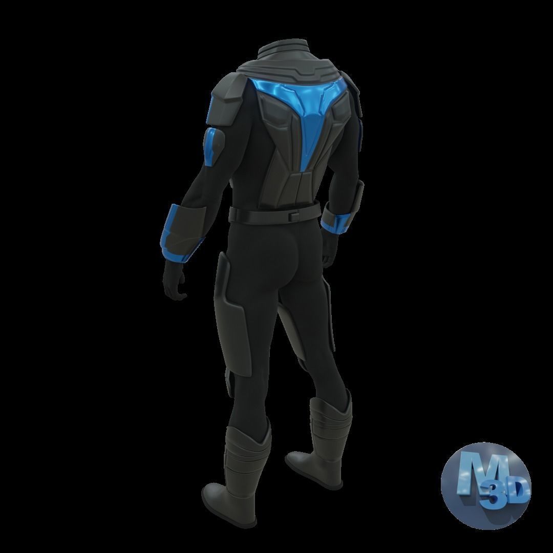 One12 Scaled Nightwing Armor Kit 3D print model_1