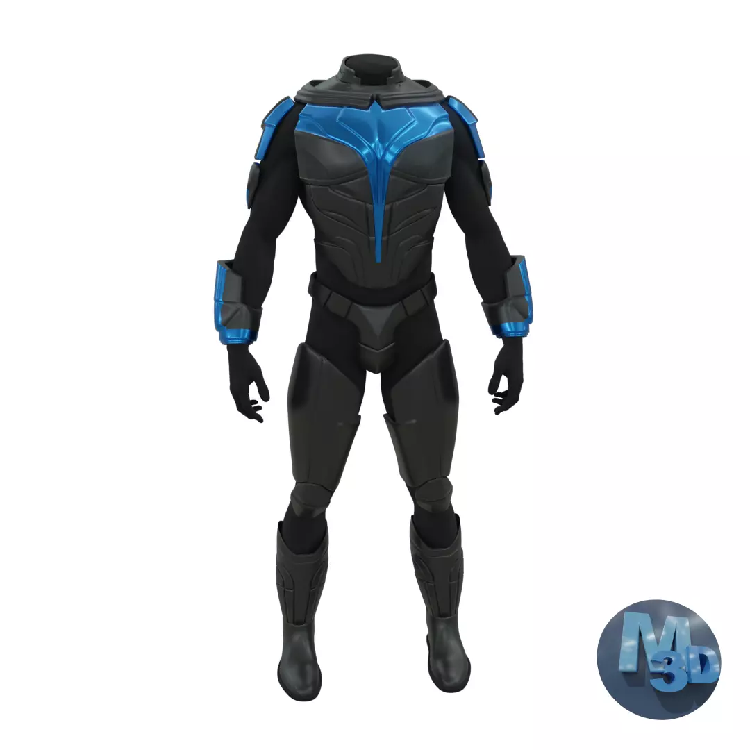 One12 Scaled Nightwing Armor Kit 3D print model_0