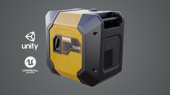 Portable Inverter Generator Low-poly 3D model