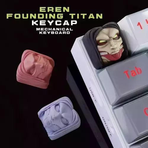 Eren Founding Titan - Keycap 3D mechanical keyboard - AOT SNK 3D print model
