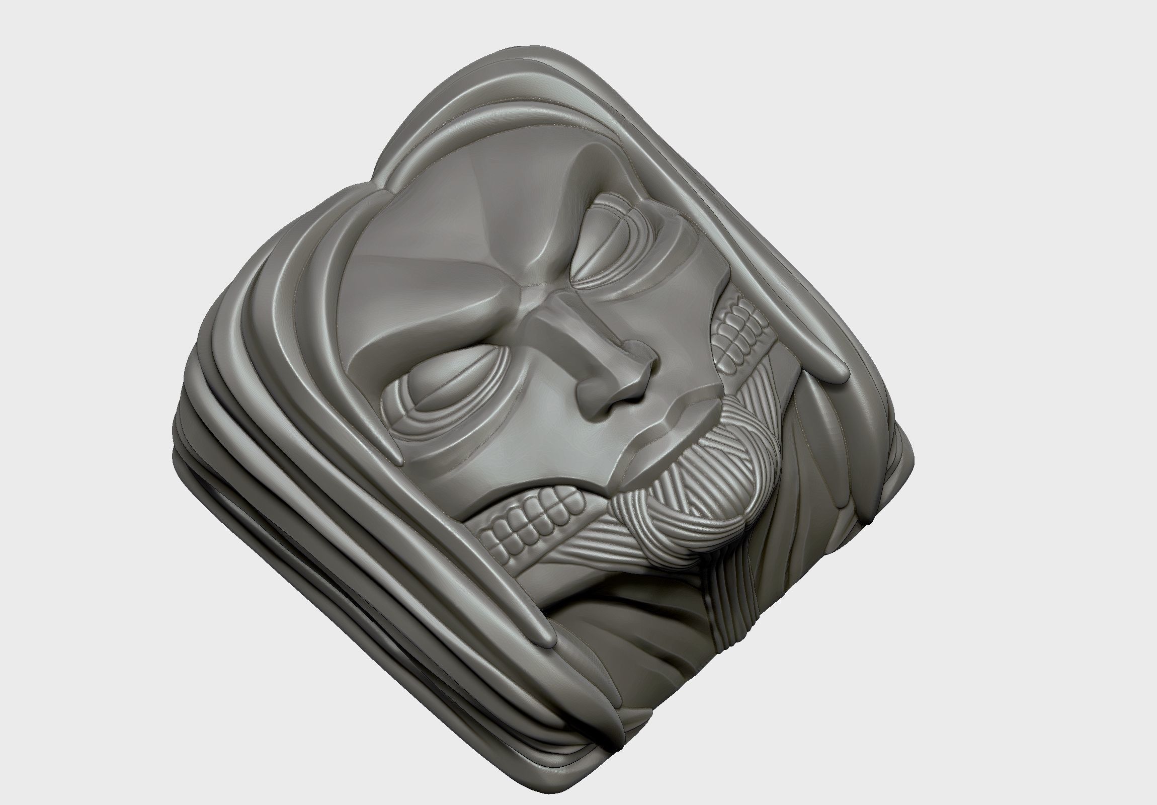Eren Founding Titan - Keycap 3D mechanical keyboard - AOT SNK 3D print model_5