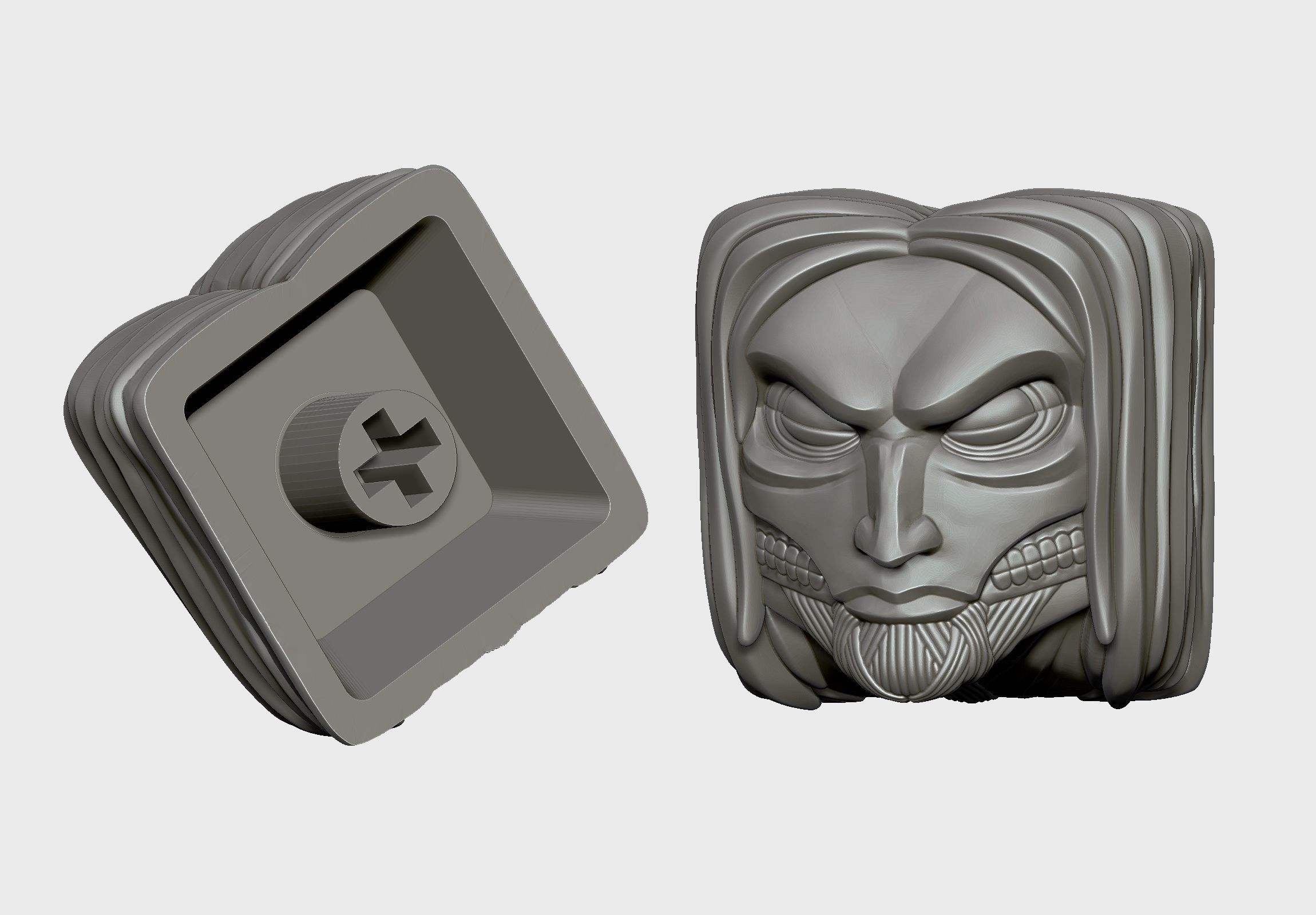 Eren Founding Titan - Keycap 3D mechanical keyboard - AOT SNK 3D print model_2