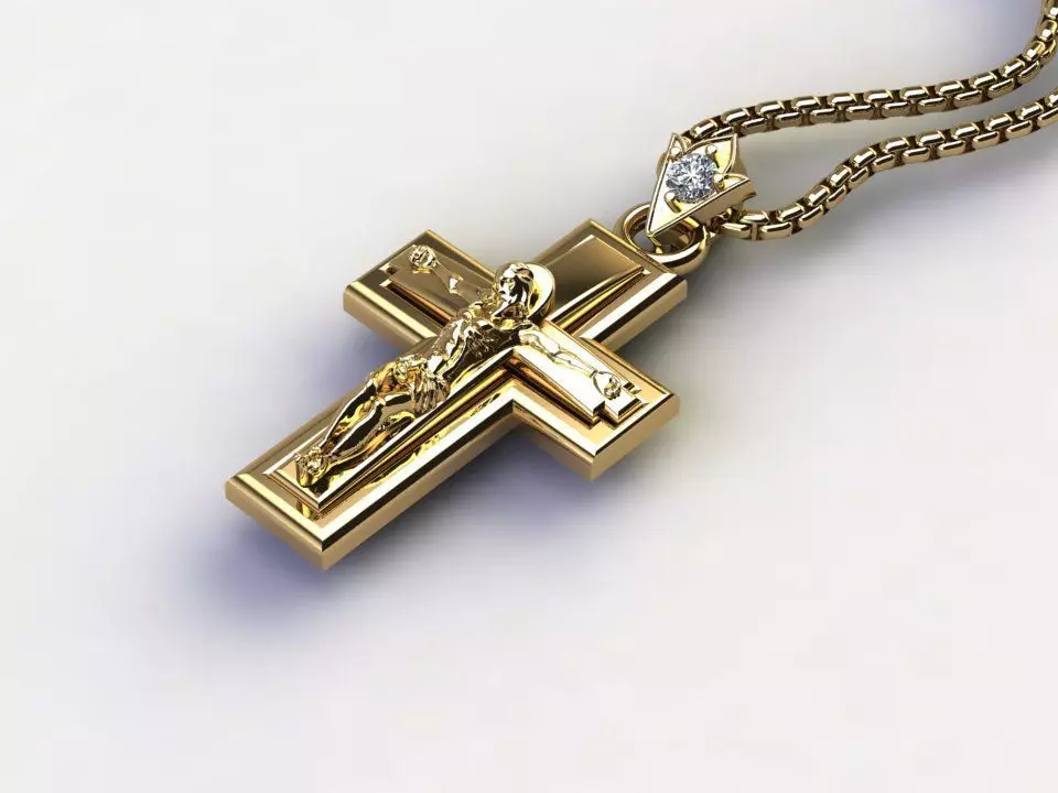 Jesus Pendant New Cad Design 3D model_0