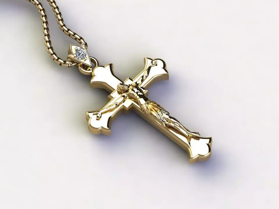 Jesus pendant 3d cad file 3D model