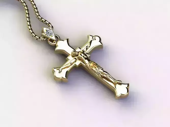 Jesus pendant 3d cad file 3D model