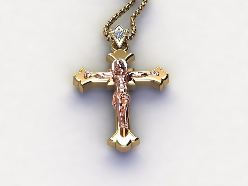 Jesus pendant 3D model_2