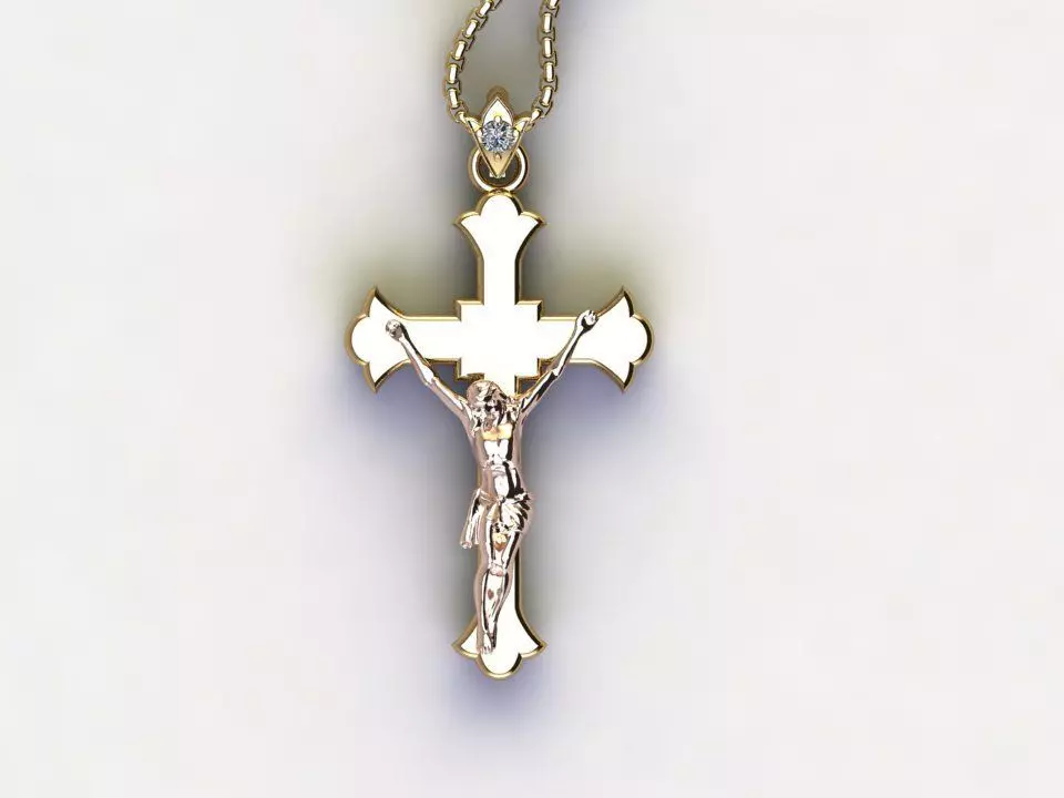 Jesus pendant cad 3D model_0
