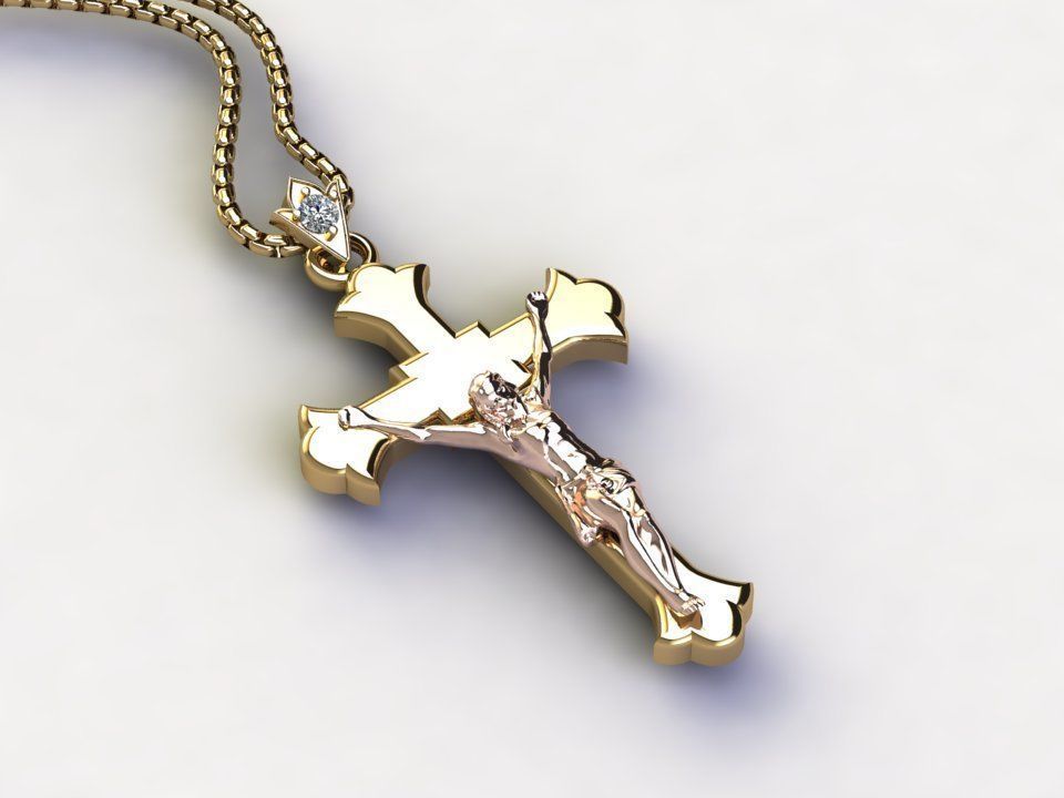 Jesus pendant cad 3D model_1