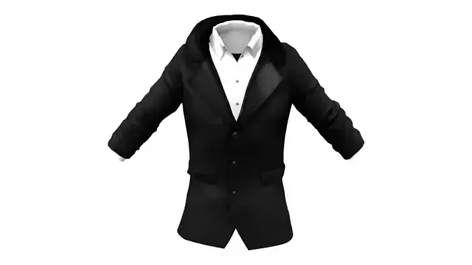 Mens Slim Fit Hooded Jacket with Shirt