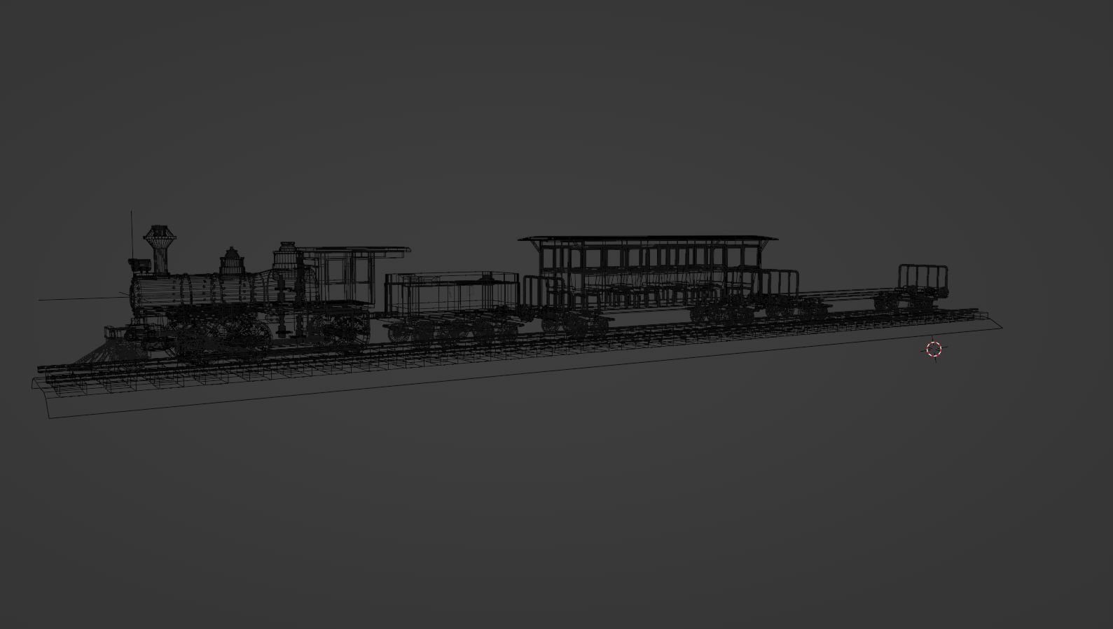 Old Train - Low poly Low-poly 3D model_9