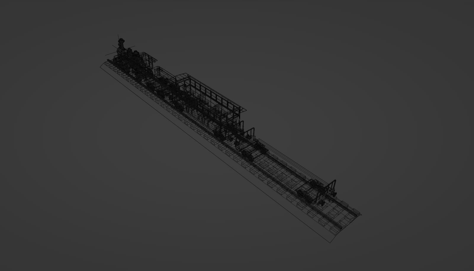 Old Train - Low poly Low-poly 3D model_10