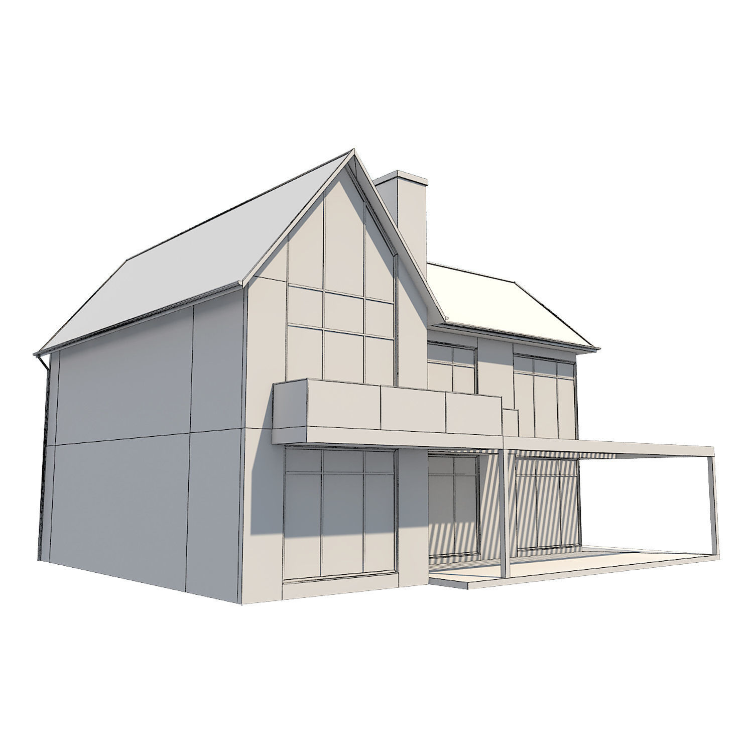 House 2 modern 3D model_19