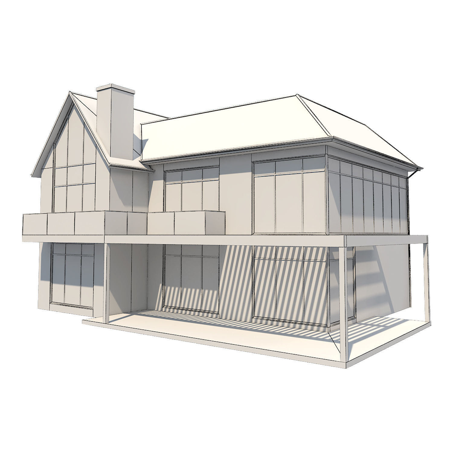 House 2 modern 3D model_9