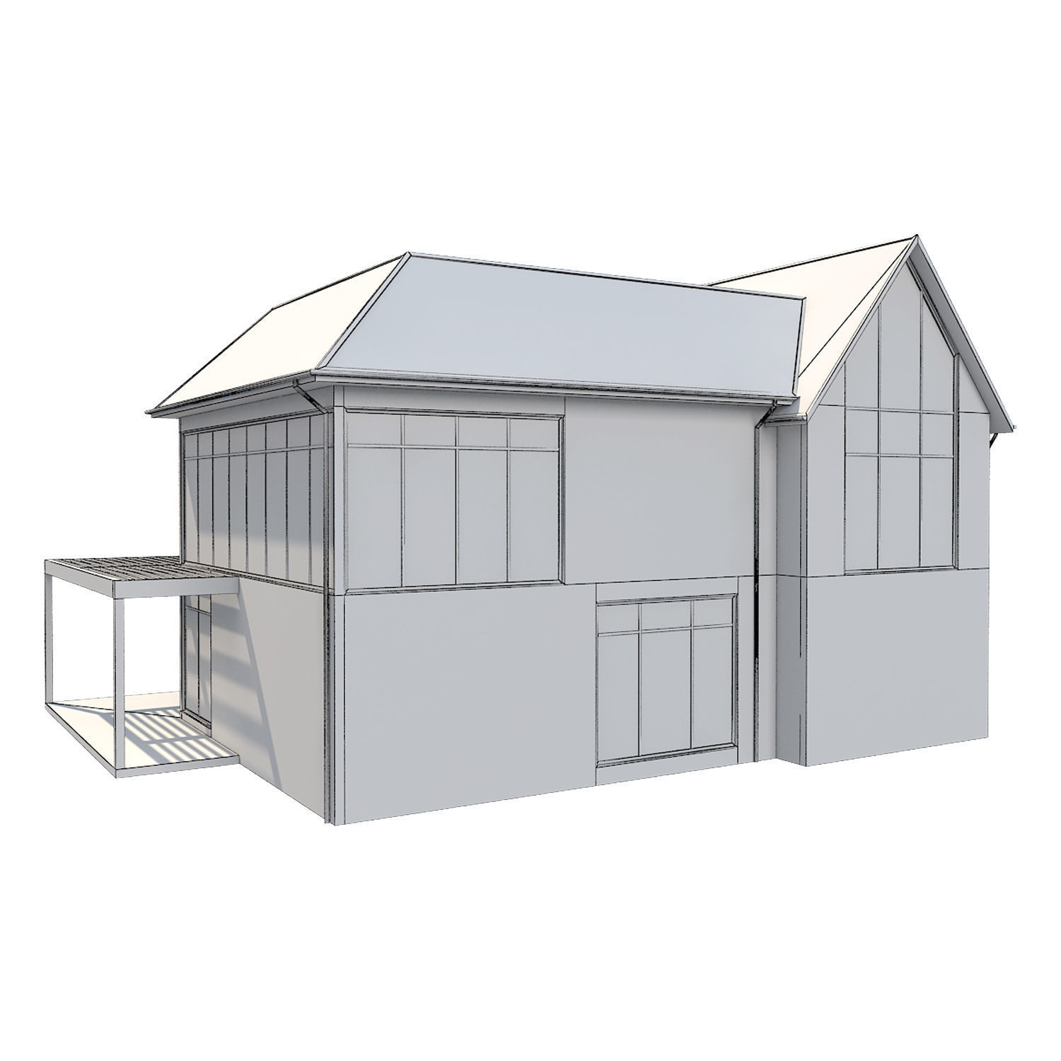 House 2 modern 3D model_10