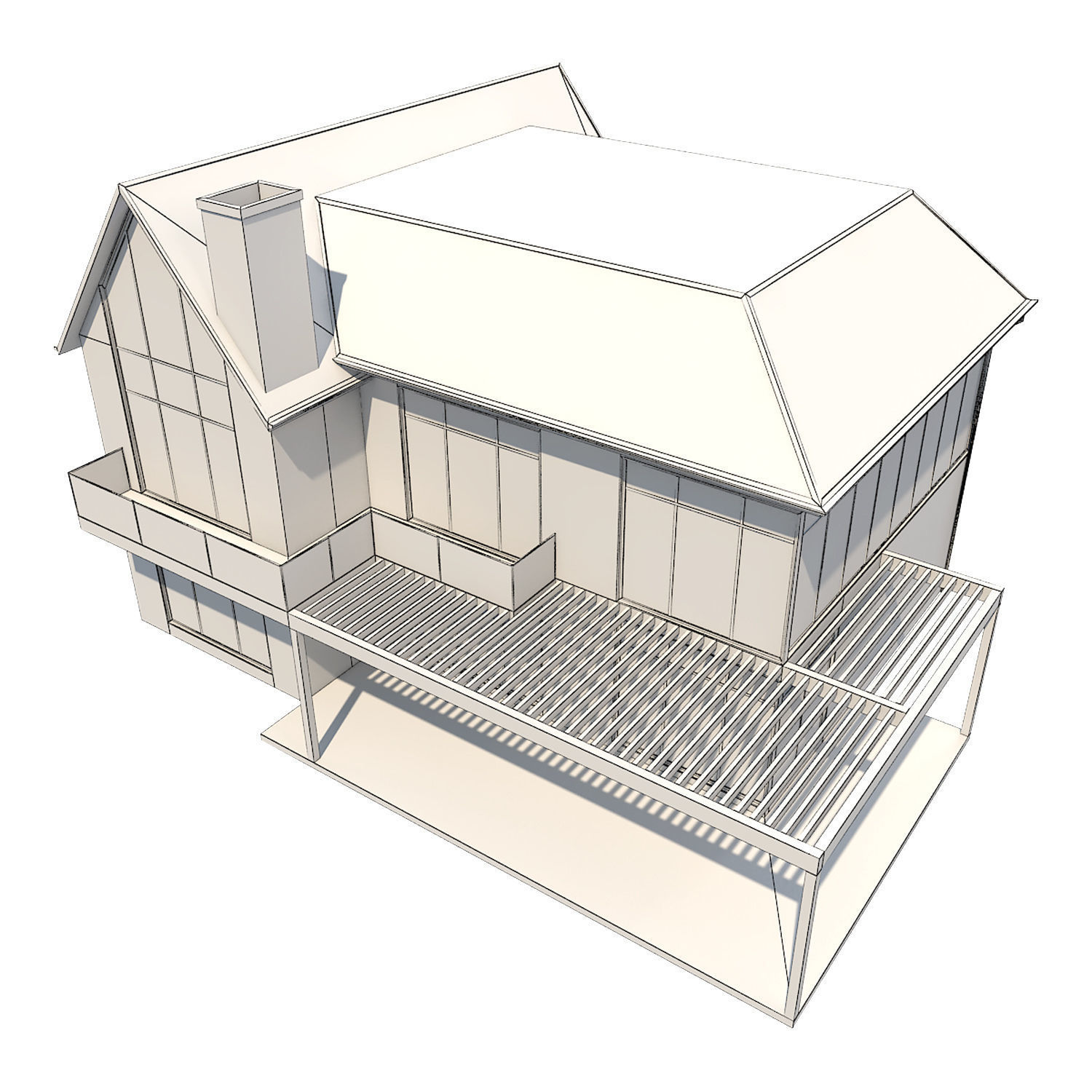 House 2 modern 3D model_12
