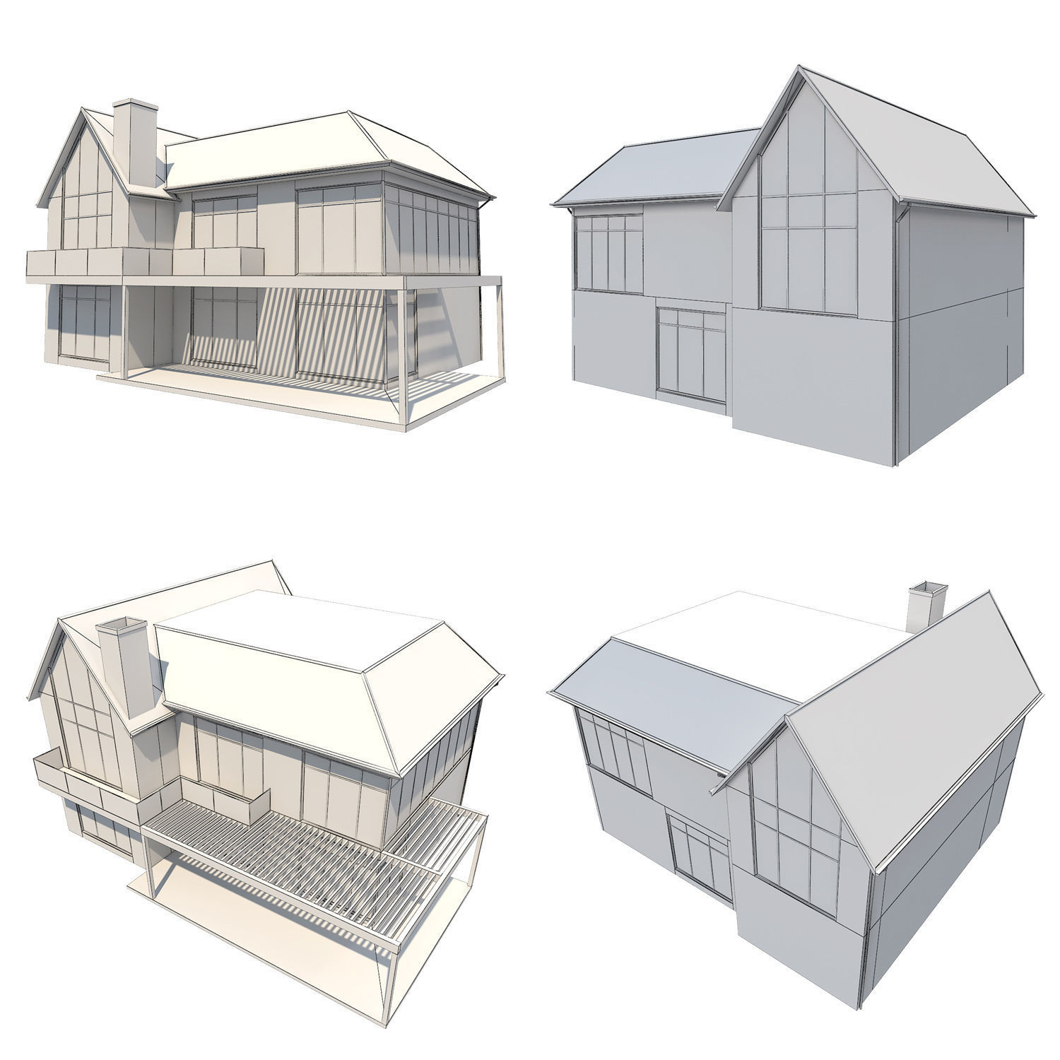 House 2 modern 3D model_14