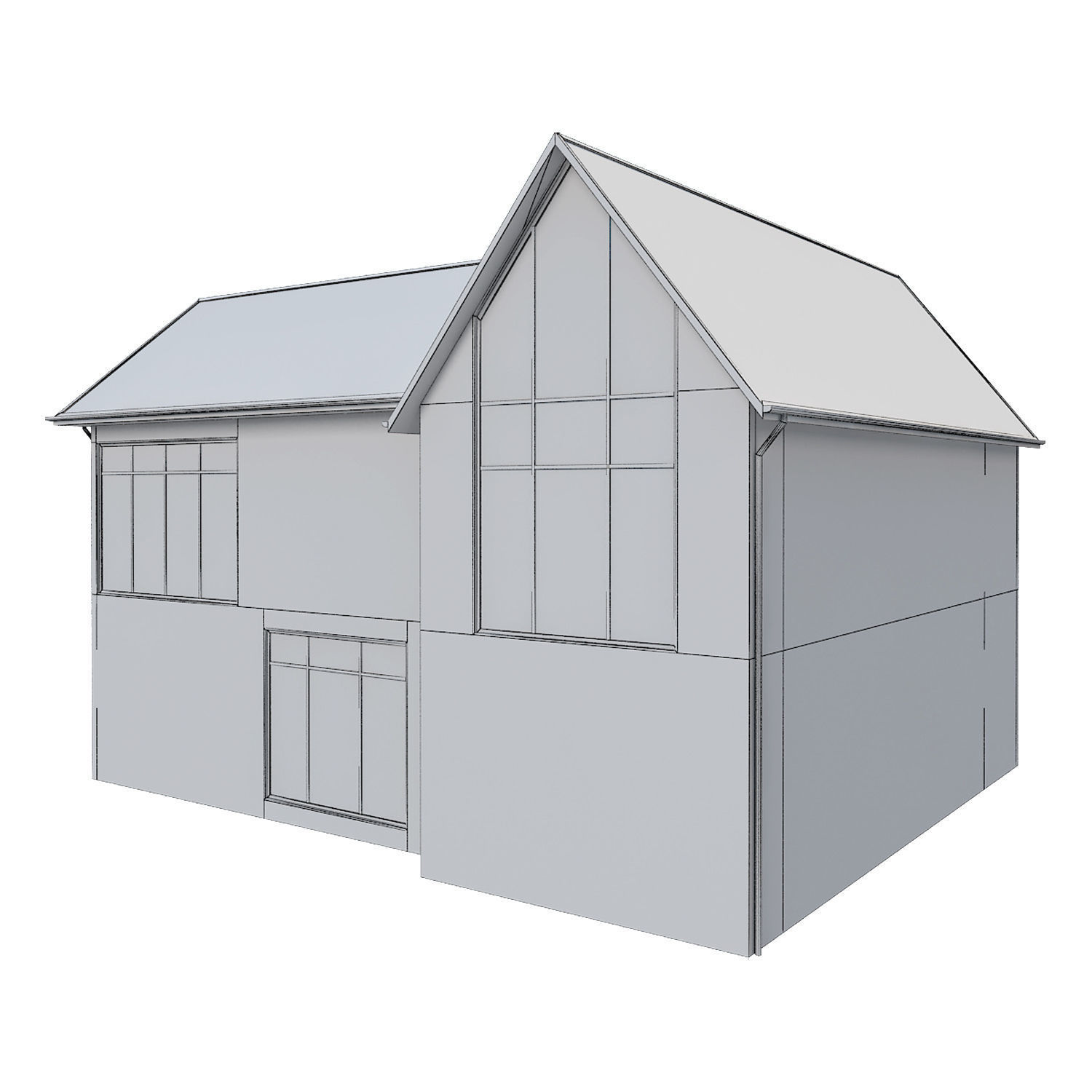 House 2 modern 3D model_11