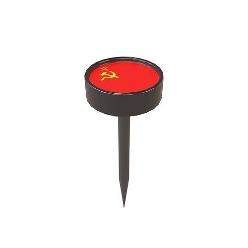 Country Pin Soviet Union v1 001 Low-poly 3D model