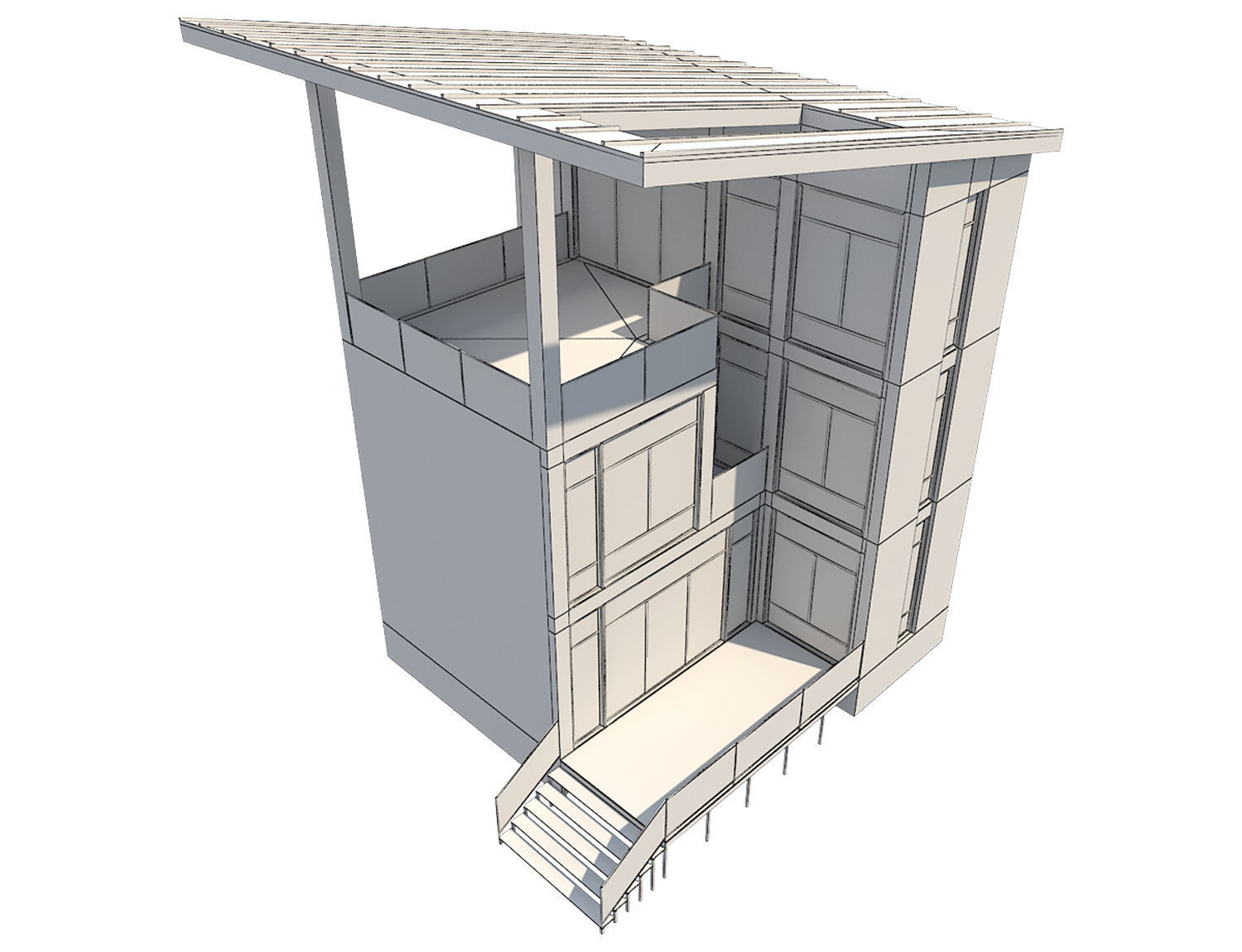Contemporary House 1 3D model_11