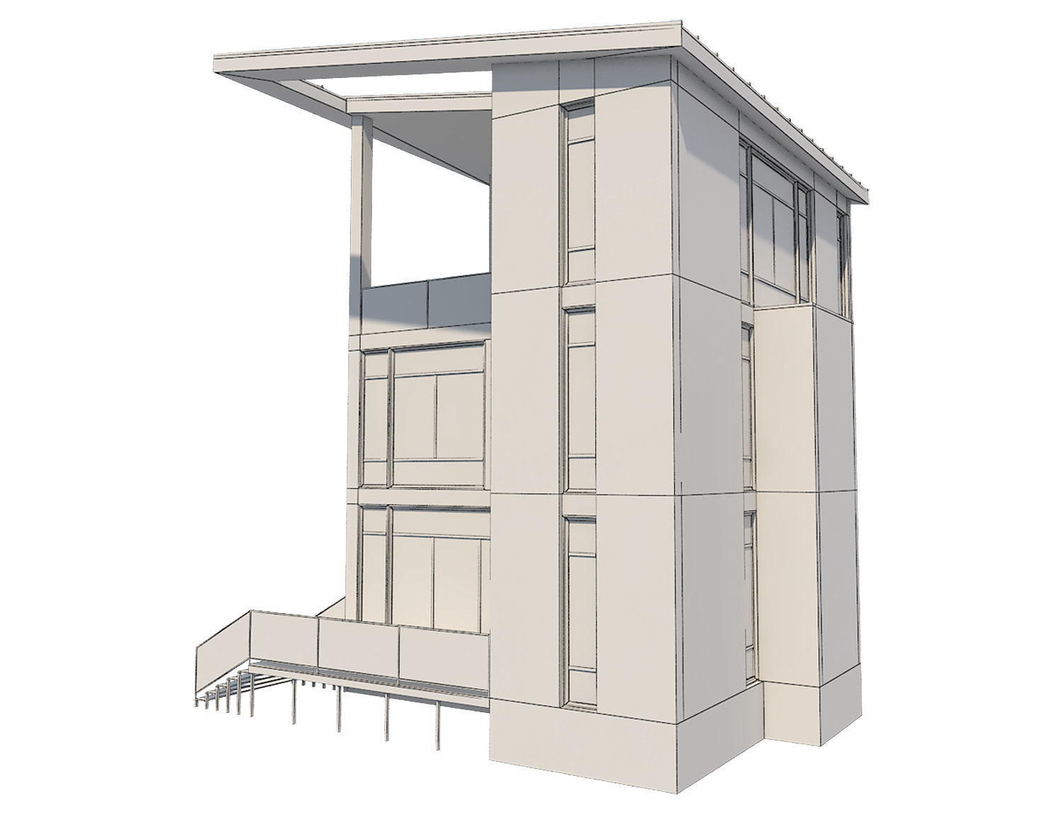 Contemporary House 1 3D model_8