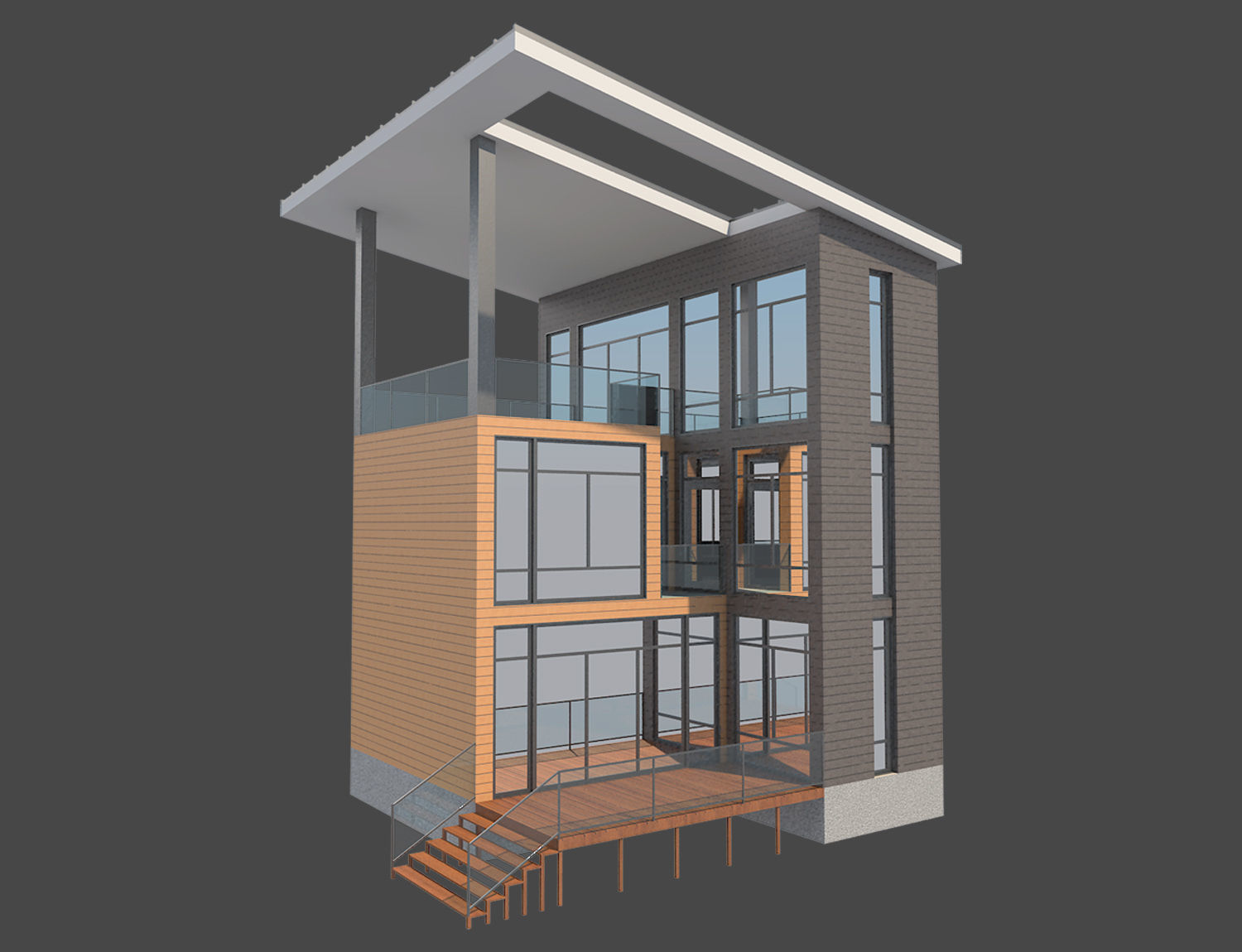 Contemporary House 1 3D model_6