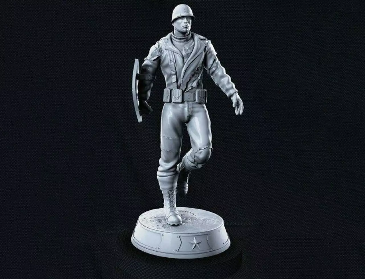 Captain America Soldier 3D Model Ready to Print 3D print model