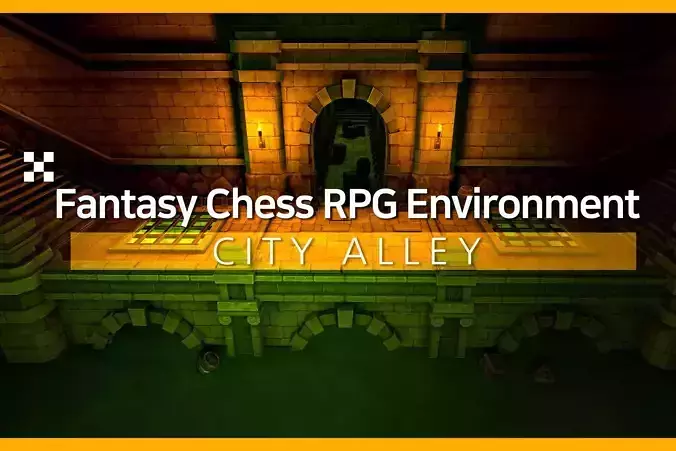 Fantasy Chess RPG Environment - City Alley
