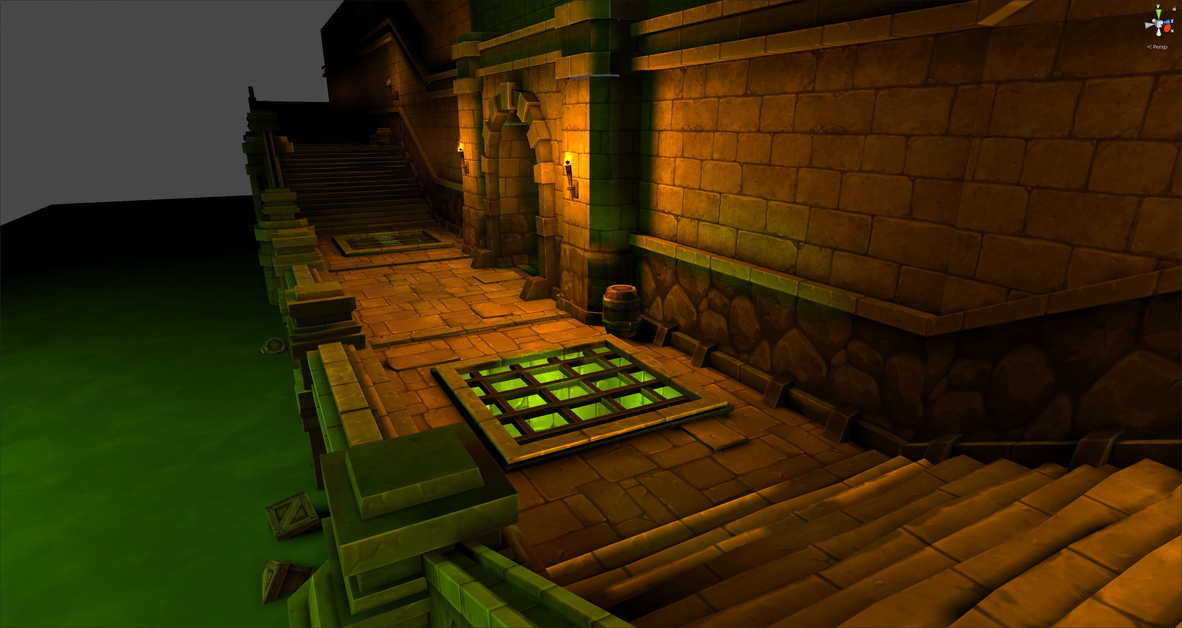 Fantasy Chess RPG Environment - City Alley Low-poly 3D model_4