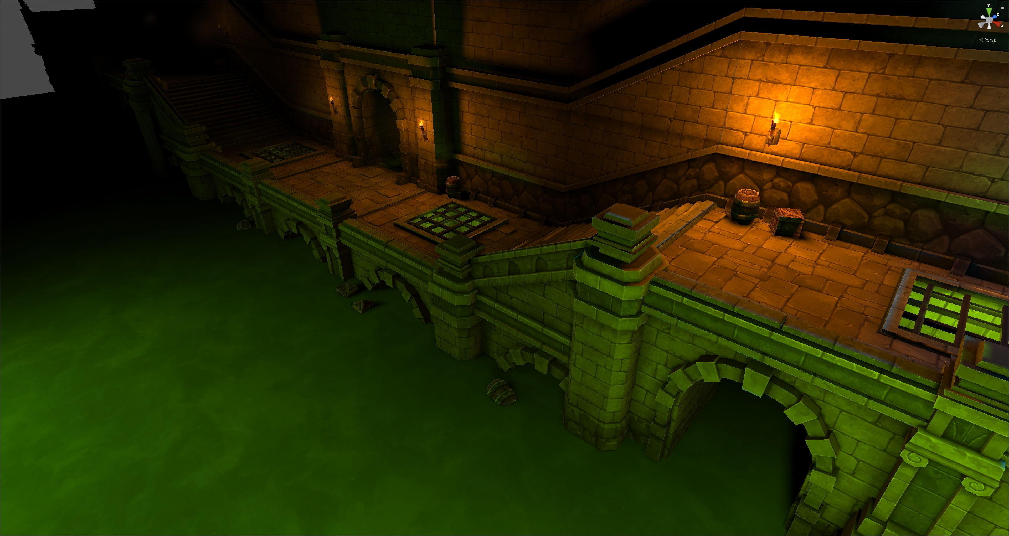 Fantasy Chess RPG Environment - City Alley Low-poly 3D model_5